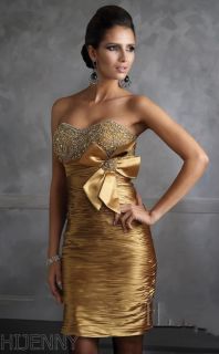 Abendkleid gold Cocktail Kleid Größe 32 46