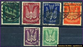 Deutsches Reich DR Michel Nr. 212, 214 218 Flugpostmarken gestempelt