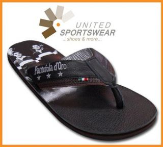 Pantofola D Oro PDO Sardinia Piceno Sandale Leder Black Schwarz div