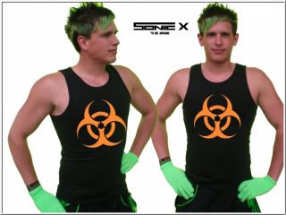 Muscle Shirt SONIC X STYLE Biohazard II in Schwarz Neonorange