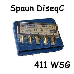 DiseqC Schalter 4/1 Spaun SAR 411 WSG mit Wetterschutz