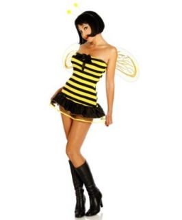 Süsses Bienen Kostüm Kleid gelb/schwarz Karneval Clubbesuch