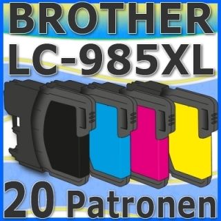 20x DRUCKER PATRONE BROTHER LC 985 MFC J220 J265W J410 J415 DCP J125