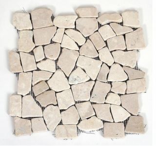 10qm Marmor Bruch Mosaik Wand Boden Fliesen Mosaiksteine Beige