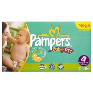 Pampers Baby Dry Windeln Gr.4+ Maxi Plus 9 20kg Megapack 1er Pack (1 x