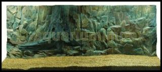Aquarium 3 D 150 50 Rückwand S. Felsen Wurzel 150x50 2tlg. 3D