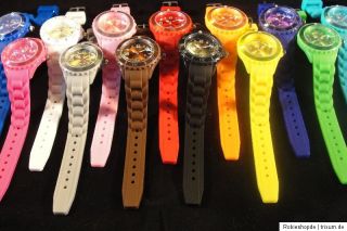 Watch Silikon Uhr Kinder Small 35 mm 13 Farben Neu Damen Herren Unisex