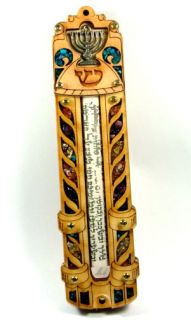 Mesusa Behälter aus Holz   made in Israel