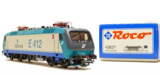 Locomotiva elettrica E.412 001 scritte fiancate ADtranz E 412 XMPR