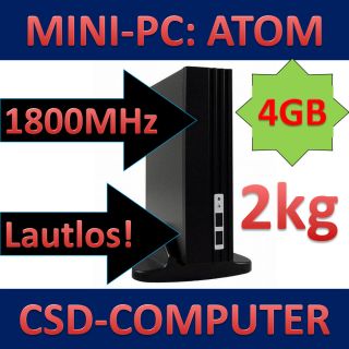 MINI PC ITX INTEL ATOM D425 1800MHz 4GB DDR3 120GB SSD LAUTLOS