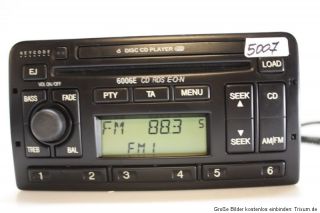 Ford Radio 6006 E CD RDS 6 fach CD Wechsler inkl. Code 1S7F18C815AD