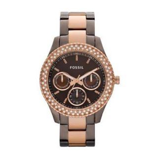 FOSSIL Damen Uhr Edelstahl Armbanduhr/silber Multifunktion Stella