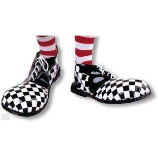 Clown Schuhe schwarz und weiß kariert Spielzeug