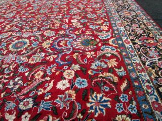 Feiner Perser Teppich Yazd Alt 427 x 287 cm Handgeknüpft Old Carpet
