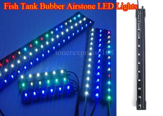 18 LED weiss blau Aquarium Lampe Luftpumpe wellen Beleuchtung Bubble