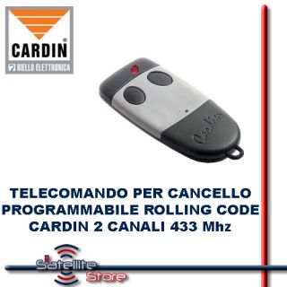 RADIOCOMANDO TELECOMANDO CANCELLO ROLLING CODE CARDIN S449 QZ 2 CANALI