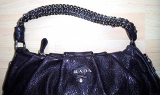PRADA Damen Handtasche inkl. Staubbeutel Neu Luxus Lila Metallic