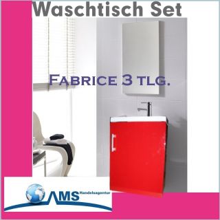 Badmöbel Set Spiegel & Waschtisch für Bad und Gäste WC