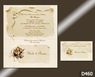 EDLE Hochzeitskarten, Hochzeitseinladungen mit Umschlag