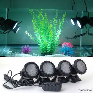 Neu 4x 36er LED Teich Aquarium Gartenbeleuchtung wasserdicht Lampe mit