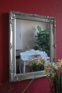 Spiegel Wandspiegel barock antik silber 37 x 47 cm