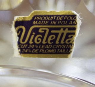 Vigletta Kristall Kugel Vase mit Weintrauben beschliffen 13 cm