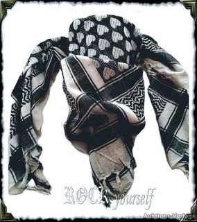 PLO Palästinenser Pali Tuch Schal Arafat Totenköpfe Skulls Punk