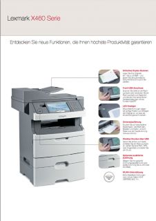 Lexmark X464de Multifunktions Laserdrucker Scanner Fax Kopierer
