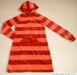 Mollig weich & Warm Samt Tunika LA Kapuze Kleid Jako O gr 92 98 rot