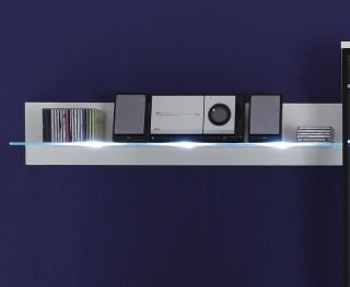 NEU* Design Wandboard in weiß mit LED weiß Wohnwand Wandregal