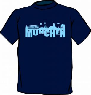 WOW T Shirt Silhouette München S   XXXL (Städteshirt Fanshirt Bayern