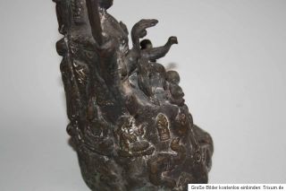 Alte asiatische Bronze Buddha Skulptur Figur Statue old southeast asia