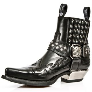 NEW ROCK Cowboy Stiefeletten / Flame Boots M.7950 S1 Western / Biker