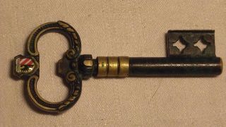Vintage German Souvenir Metal Corkscrew Key Nuremberg