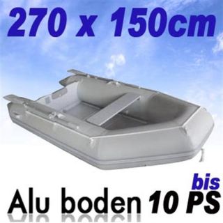 ALU Boden PVC Schlauchboot Sportboot mit Paddel 270x150 cm bis 484kg