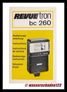 Bedienungsanleitung REVUE TRON 260 Blitzgerät Gebrauchsanweisung