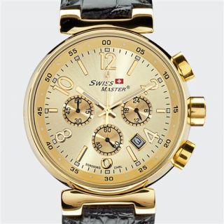  sportliche Swiss Master Herren Uhr VK 499 incl Box Miyota by Citizen