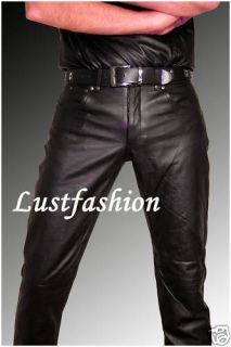 Lederhose Lederjeans schwarz Männer Jeans Leder 501 st.