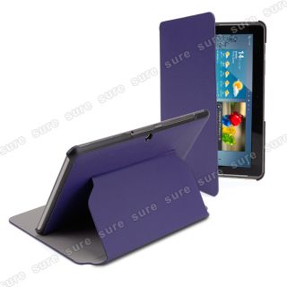 Lila Tasche Huelle Cover Case mit Stand fuer Samsung Galaxy Tab 2 10 1