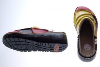 TMA Damen Leder Clogs Bunte Schuhe Slipper echt Leder Comfort Sandalen