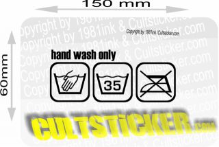 Autosticker Aufkleber Tuning Hand Wash only Waschanlage