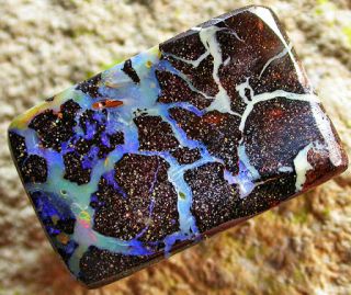 schöner Boulder Opal Anhänger Multi Color 25ct Edel Opal (A15
