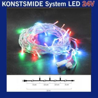 LED Lichterkette 10m 100er bunt Konstsmide 24V System 4610 503