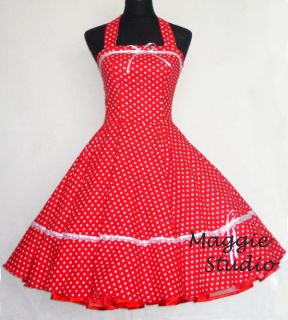 50er Jahre Tanz Kleid zum Petticoat Rockabilly Gr.34 42