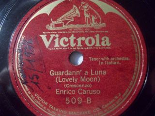 ENRICO CARUSO Guardann a Luna 78rpm 10 Victrola 509