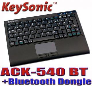 KEYSONIC Bluetooth 2.0 Tastatur ACK 540 BT mit Adapter