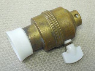 Antik Lampen Fassung Messing Porzellan Schalter E14 Bauhaus Jugendstil