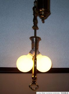 alte verstellbare Deckenlampe Seilzuglampe Messinglampe