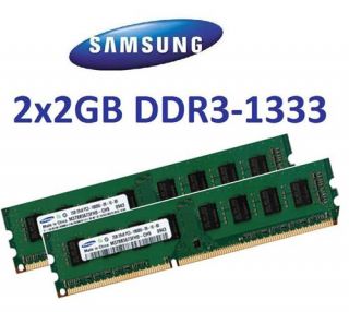 2x 2GB 4GB RAM Arbeitsspeicher DIMM DDR3 1333 PC3 10600