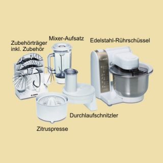 Bosch Küchenmaschine MUM 4650 mit Edelstahl Rührschüssel   550 Watt